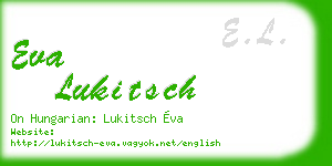 eva lukitsch business card